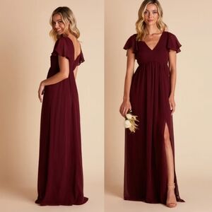 Birdy Grey Devin Chiffon Dress Womens Curve 2X Cabernet Maxi Gown    Dress